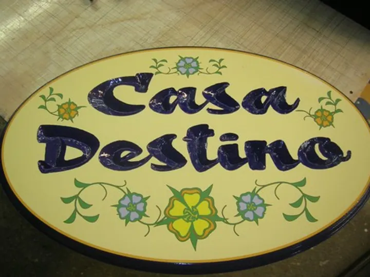 Casa Destino — Carved & Gold Leaf Signs by Hale Custom Signs