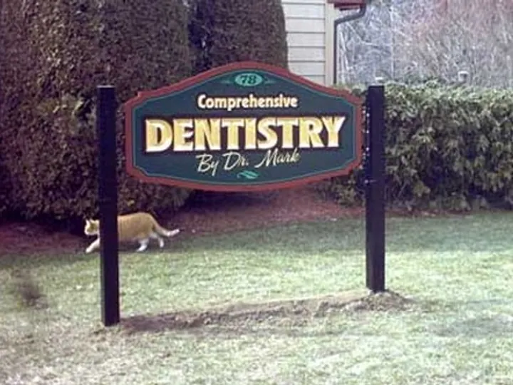 Dentistry by Dr Mark — Carved & Gold Leaf Signs by Hale Custom Signs