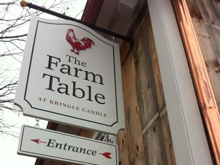 Kringles Farm Table — Carved & Gold Leaf Signs by Hale Custom Signs