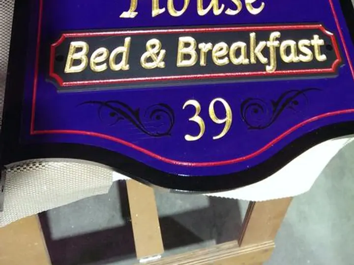 The Worcester House BB Gold Leaf Deerfield MA — Carved & Gold Leaf Signs by Hale Custom Signs