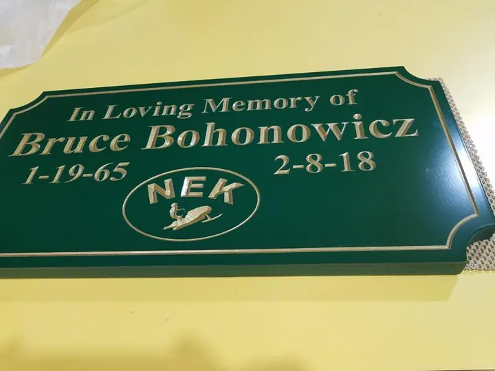 Carved letter memorial sign — Carved & Gold Leaf Signs by Hale Custom Signs