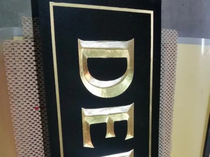 Carved with 23K gold Leaf — Carved & Gold Leaf Signs by Hale Custom Signs