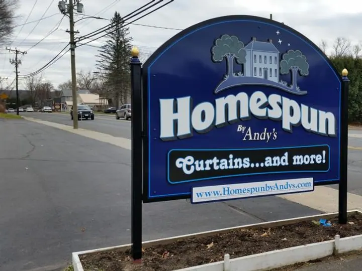 HOMESPUN PVC cut out letters on background — Dimensional Letters by Hale Custom Signs