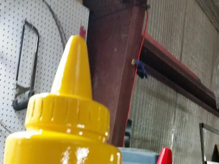 Custom Ketchup and Mustard bottle post tops — Specialty Signage by Hale Custom Signs