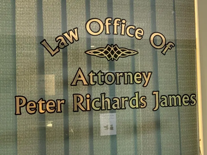 Atty Peter Richards Window graphic — Window Lettering & Graphics by Hale Custom Signs