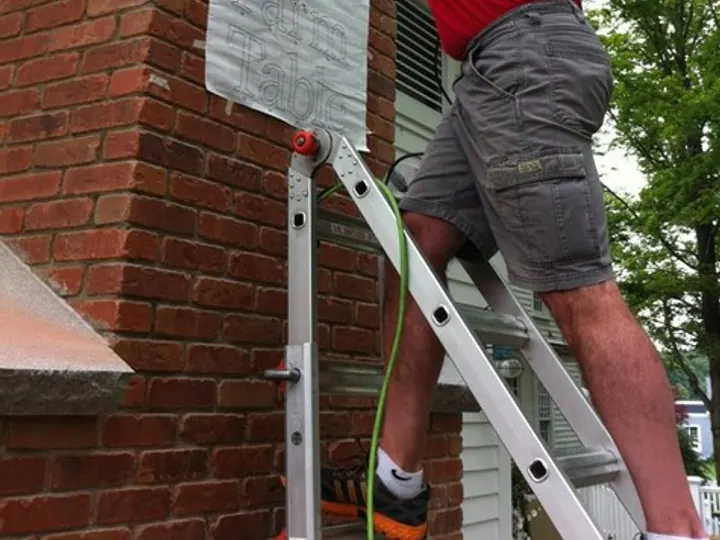 Farm Table Logo being installed — How It’s Made by Hale Custom Signs