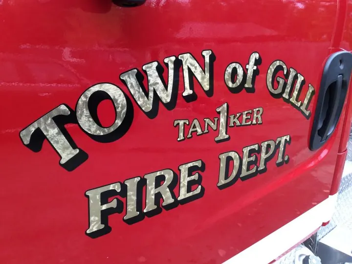 Town of Gill Fire Dept Tanker 1 — Vehicle Graphics by Hale Custom Signs