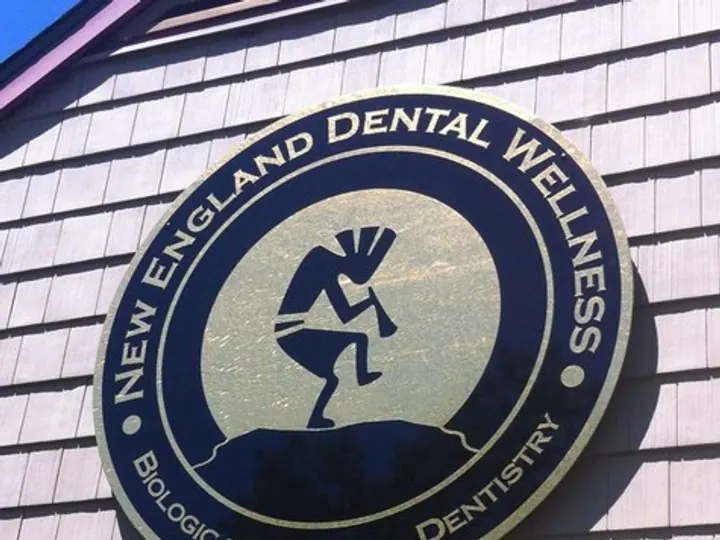 New England Dental Wellness Aluminum disk wcustom mount — Wall & Building Signs by Hale Custom Signs